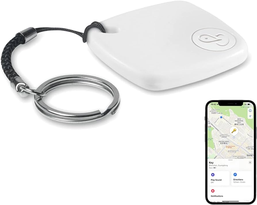 Bluetooth Tracker and Item Locator: Key Finder, Smart tag Item Finder Works with Apple Find My(only iOS Compatible),1 Year Replaceable Battery, Smart ...